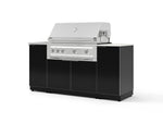 NewAge Outdoor Kitchens Outdoor Grill Island Aluminum 5-Piece Cabinet Set with Sink, 1 Door, Grill Cabinet, Platinum Grill and Stainless Steel Countertop - (Natural Gas) | Garage Giant 