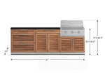 NewAge Outdoor Kitchens Stainless-Steel 5-Piece Cabinet Set with 3-Drawer, Bar, Grill Cabinet, Performance Grill and Countertop-71183-Garage Giant 