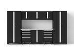 NewAge Garage Cabinets Bold Series XL 9-Piece Garage Cabinets Set with Tool, Base, Wall Cabinets and 30 in. Lockers-64037-Garage Giant 
