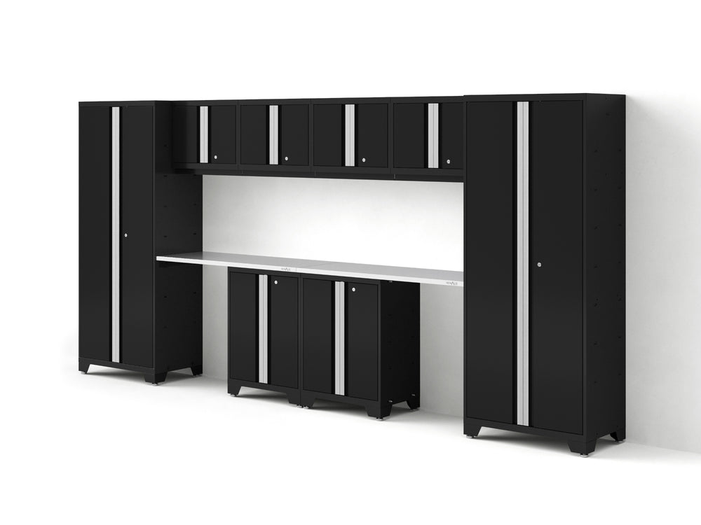 NewAge Garage Cabinets Bold Series 10PC Garage Cabinetry Set, 24-Gauge Steel, Fully Welded, 156