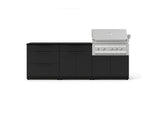NewAge Outdoor Kitchens Stainless-Steel 5-Piece Cabinet Set with with 3-Drawer, Bar, Grill Cabinet, Platinum Grill and Countertop-73319-Garage Giant 