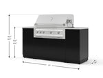 NewAge Outdoor Kitchens Outdoor Grill Island Aluminum 6-Piece Cabinet Set with 1 Door, Grill Cabinet, Platinum Grill and Countertops 