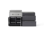 NewAge Outdoor Kitchens Aluminum 4-Piece Cabinet Set with 3 Drawer, Grill Cabinet, Platinum Griddle and Countertop-75164-Garage Giant 