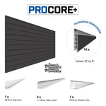 Proslat PROCORE+ Carbon Fiber Slatwall Mini Bundle-37006K-Garage Giant 