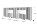 NewAge Garage Cabinets Bold Series 14PC Garage Cabinetry Set, 24-Gauge Steel, Fully Welded, 234" W x 18" D x 76.75" H-56795-Garage Giant 