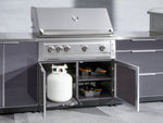 NewAge Outdoor Kitchens Aluminum 2-Piece Cabinet Set with Grill Cabinet and Performance Grill-72932-Garage Giant 