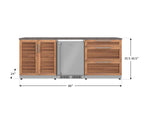 NewAge Outdoor Kitchens Stainless Steel 5-Piece Cabinet Set with 3-Drawer, 2-Door Cabinet, Countertops and Fridge-72124-Garage Giant 
