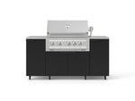 NewAge Outdoor Kitchens Outdoor Grill Island Stainless-Steel 6-Piece Cabinet Set with Casters and 1 Door, Grill Cabinet, Platinum Grill, Countertops 