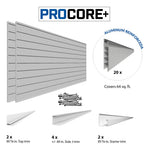 Proslat PROCORE+ Silver Gray Carbon Fiber Slatwall Ultimate Bundle-37709K-Garage Giant 