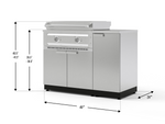 NewAge Outdoor Kitchens Classic Series 4-Piece Griddle Island · 304 Stainless Steel · SS Door · Platinum Griddle 