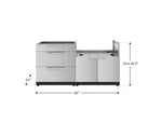 NewAge Outdoor Kitchens Stainless Steel 2-Piece Cabinet set with 3 Drawer and Grill Cabinet-67602-Garage Giant 