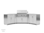 NewAge Outdoor Kitchens Stainless Steel 5-Piece Cabinet Set with 2-Door, Bar, Grill and Corner Cabinets-67675-Garage Giant 