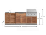 NewAge Outdoor Kitchens Stainless-Steel 5-Piece Cabinet Set with Bar, Sink, Grill Cabinet, Performance Grill, and Countertop-71291-Garage Giant 