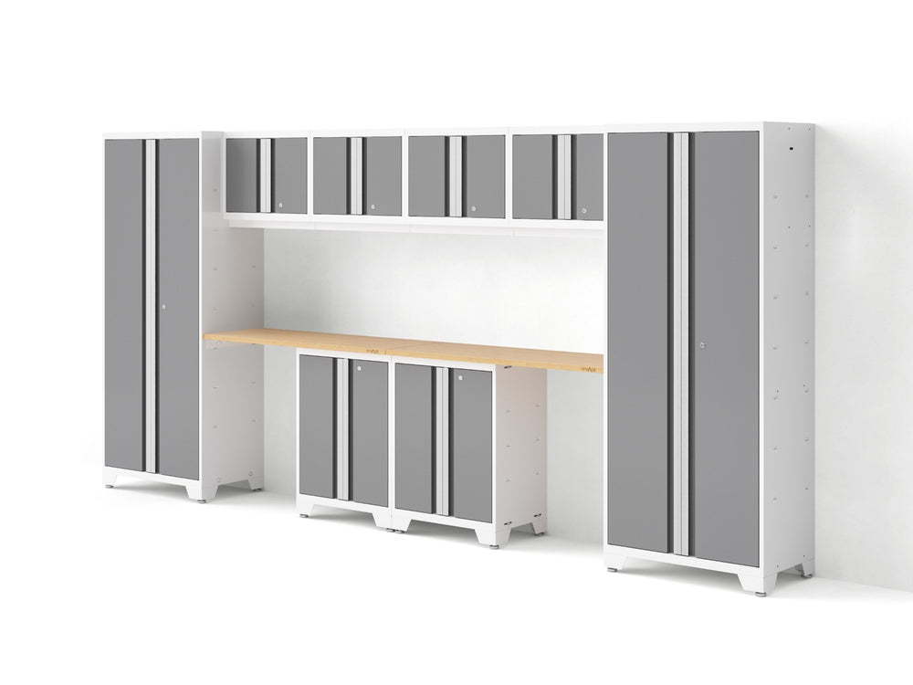 NewAge Garage Cabinets Bold Series 10PC Garage Cabinetry Set, 24-Gauge Steel, Fully Welded, 156