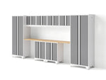 NewAge Garage Cabinets Bold Series 10PC Garage Cabinetry Set, 24-Gauge Steel, Fully Welded, 156" W x 18" D x 76.75" H-56792-Garage Giant 