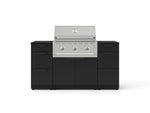 NewAge Outdoor Kitchens Outdoor Grill Island Stainless-Steel 6-Piece Cabinet Set with 3 Drawers, Grill Cabinet, Performance Grill and Dekton in Sirius Countertops - (Natural Gas) 