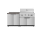 NewAge Outdoor Kitchens Stainless Steel 4-Piece Cabinet Set with 2 Door, Grill Cabinet, Performance Grill and Countertop-71804-Garage Giant 