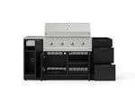 NewAge Outdoor Kitchens Outdoor Grill Island Stainless-Steel 5-Piece Cabinet Set with Sink, 3 Drawer, Grill Cabinet, Performance Grill and Stainless Steel Countertop - (Liquid Propane) 