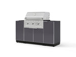 NewAge Outdoor Kitchens Outdoor Grill Island Aluminum 6-Piece Cabinet Set with 1 Door, Grill Cabinet, Performance Grill and Countertops - (Liquid Propane) | Garage Giant 
