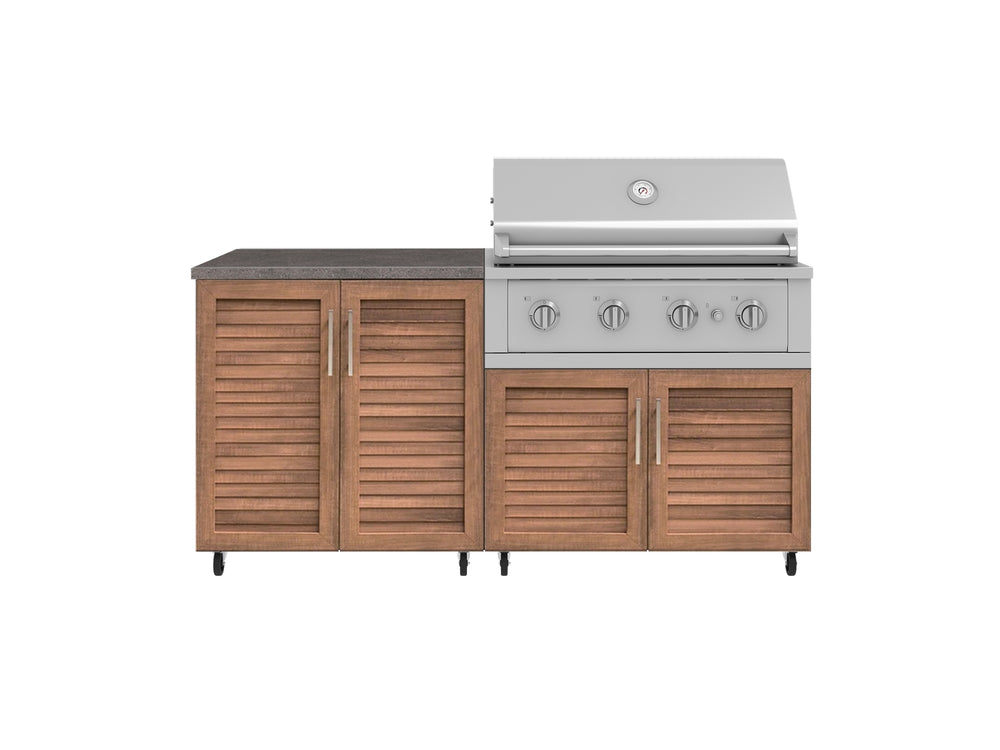 NewAge Outdoor Kitchens Stainless Steel 4-Piece Cabinet Set with Caster and 2 Door, Grill Cabinet, Performance Grill, Countertop-72502-Garage Giant