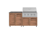 NewAge Outdoor Kitchens Stainless Steel 4-Piece Cabinet Set with Caster and 2 Door, Grill Cabinet, Performance Grill, Countertop-72502-Garage Giant 