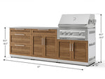 NewAge Outdoor Kitchens Stainless Steel 5-Piece Cabinet Set with with 3-Drawer, Bar, Grill Cabinet, Platinum Grill and Countertop-71054-Garage Giant 