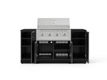 NewAge Outdoor Kitchens Outdoor Grill Island Aluminum 6-Piece Cabinet Set with 1 Door, Grill Cabinet, Performance Grill and Countertops - (Natural Gas) 