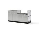 NewAge Outdoor Kitchens Stainless Steel 2-Piece Cabinet set with Bar and Grill Cabinet-67604-Garage Giant 