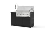 NewAge Outdoor Kitchens Outdoor Grill Island Stainless-Steel 3-Piece Cabinet Set with Sink, Grill Cabinet, and Platinum Grill | 76362 