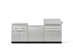 NewAge Outdoor Kitchens Stainless-Steel 6-Piece Cabinet Set with Base, Grill Cabinet, Platinum Griddle and Countertop-74982-Garage Giant 