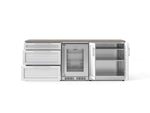 NewAge Outdoor Kitchens Stainless Steel 5-Piece Cabinet Set with 3-Drawer, 2-Door Cabinet, Countertops and Fridge-73865-Garage Giant 