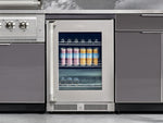 NewAge Outdoor Kitchens Aluminum 6-Piece Cabinet Set with Sink, Bar, Grill Cabinet, Platinum Grill, Countertop and Fridge-66331-Garage Giant 
