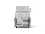 NewAge Outdoor Kitchens Stainless Steel 2-Piece Cabinet set with Casters Grill Cabinet and Platinum Grill-72951-Garage Giant 
