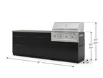 NewAge Outdoor Kitchens Aluminum 5-Piece Cabinet Set With 3 Drawer, Bar, Grill Cabinet, Performance Grill and Countertop-73340-Garage Giant 