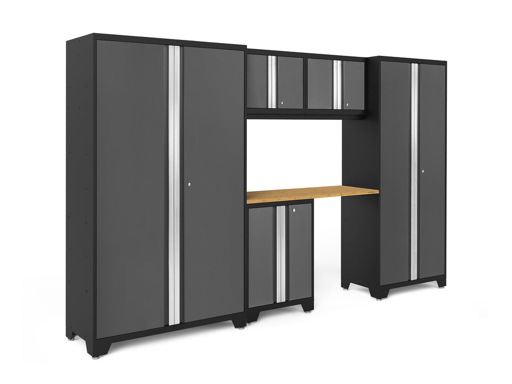 NewAge Garage Cabinets Bold Series 6-Piece Cabinet Set with 48 in. RTA Locker-55226-Garage Giant