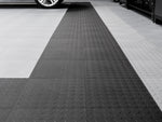 NewAge Garage Flooring Diamond Pattern Polypropylene Garage Flooring Tiles 400 sq. ft. Flooring Bundle - Black and Platinum Checkered Pattern-12572-Garage Giant 