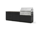NewAge Outdoor Kitchens Stainless-Steel 5-Piece Cabinet Set with with 3-Drawer, Bar, Grill Cabinet, Platinum Grill and Countertop-73356-Garage Giant 