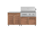 NewAge Outdoor Kitchens Stainless Steel 4-Piece Cabinet Set with Caster and Bar, Grill Cabinet, Performance Grill, and Countertop-72437-Garage Giant 