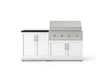 NewAge Outdoor Kitchens Stainless-Steel 4-Piece Cabinet Set with Base, Grill Cabinet, Performance Grill, and Countertop-73473-Garage Giant 