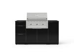 NewAge Outdoor Kitchens Outdoor Grill Island Aluminum 6-Piece Cabinet Set with 1 Door, 3 Drawer, Grill Cabinet, Performance Grill and Countertops - (Natural Gas) 