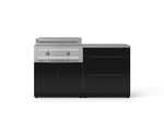 NewAge Outdoor Kitchens Aluminum 4-Piece Cabinet Set with 3 Drawer, Grill Cabinet, Platinum Griddle and Countertop-75176-Garage Giant 