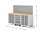 NewAge Garage Cabinets Bold XL Series 4PC Garage Cabinetry Set, 20-24 Gauge Steel, Fully Welded, 72" W x 18" D x 58.5" H-64588-Garage Giant 