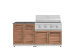NewAge Outdoor Kitchens Stainless Steel 4-Piece Cabinet Set with 2 Door, Grill Cabinet, Performance Grill and Countertop-71816-Garage Giant 