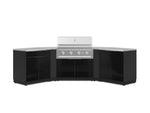 NewAge Outdoor Kitchens Aluminum 7-Piece Cabinet Set with 2 Door, Bar, Corner, Grill Cabinet, Performance Grill, and Countertops-67666-Garage Giant 