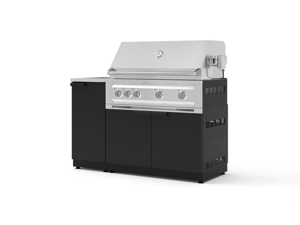 NewAge Outdoor Kitchens Outdoor Grill Island Stainless-Steel 3-Piece Cabinet Set with Sink, Grill Cabinet, and Platinum Grill | 76323