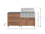 NewAge Outdoor Kitchens Stainless Steel 4-Piece Cabinet Set with Casters and 3 Drawer, Grill Cabinet, Performance Grill, Countertop-72187-Garage Giant 