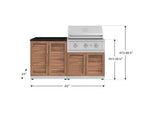 NewAge Outdoor Kitchens Stainless Steel 4-Piece Cabinet Set with 2 Door, Grill Cabinet, Performance Grill and Countertop-71778-Garage Giant 