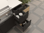 NewAge Outdoor Kitchens Outdoor Grill Island Stainless-Steel 6-Piece Cabinet Set with 3-Drawer, Grill Cabinet, Performance Grill, Side Burner and Countertop 