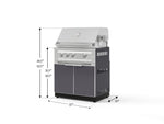 NewAge Outdoor Kitchens Aluminum 2-Piece Cabinet Set with Grill Cabinet and Platinum Grill-72936-Garage Giant 