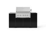 NewAge Outdoor Kitchens Outdoor Grill Island Aluminum 5-Piece Cabinet Set with Sink, 1 Door, Grill Cabinet, Platinum Grill and Stainless Steel Countertop - (Liquid Propane) 